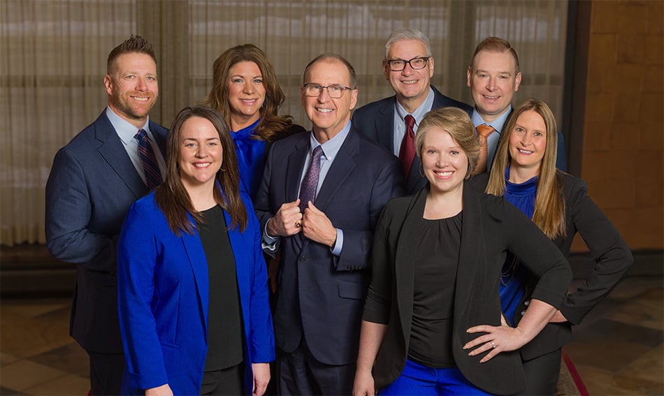 Gate City Bank’s executive leadership team gathers together for a group photo